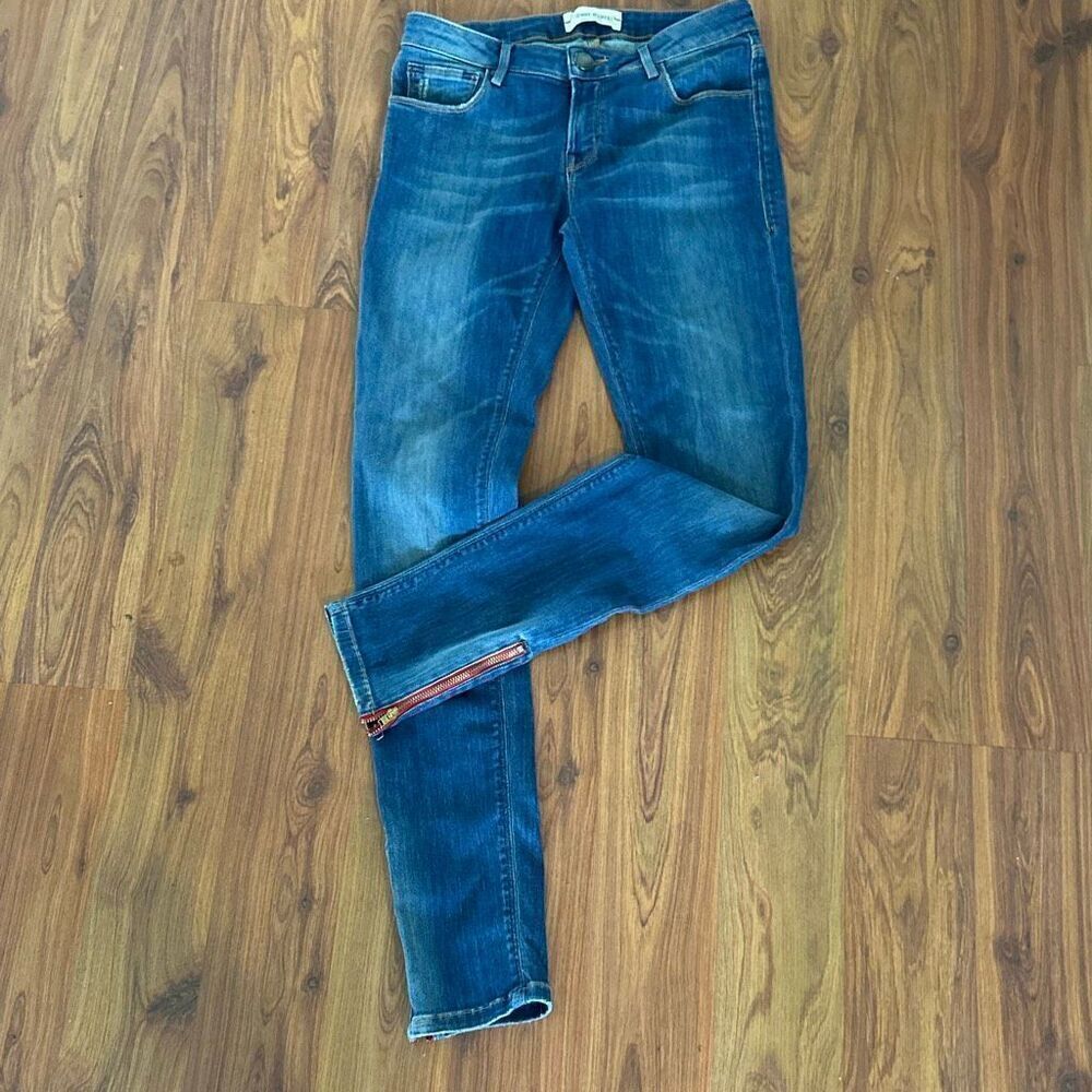 Etienne Marcel LA skinny jeans with red zipper 26